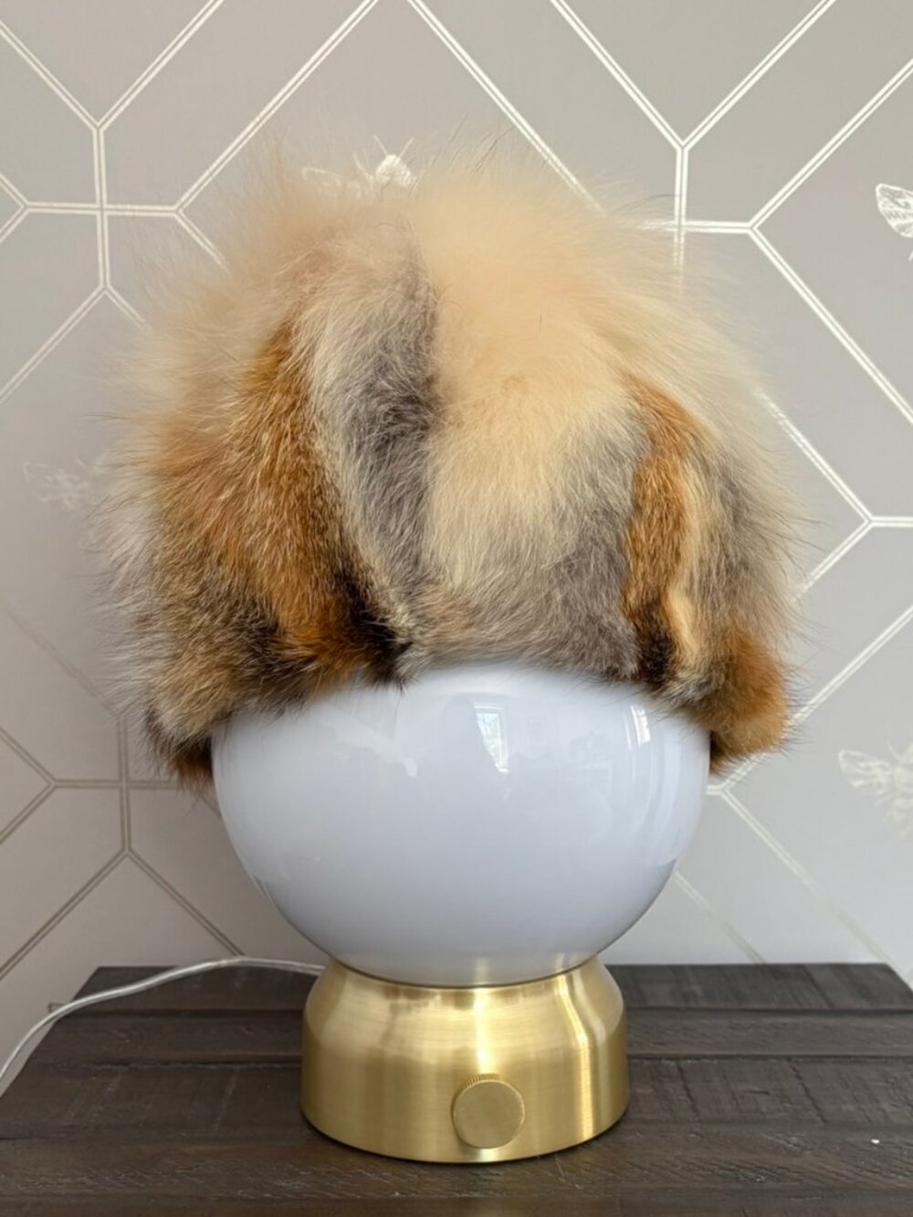 Golden Island Fox Fur Cossack hat